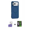 MARSİLYAN™- iPhone 17 Pro Max Kılıf Yankı Form Serisi - Siyah 360 Mat Full Body Arka Koruyucu + Bilvis Titan Kamera Lens - LT