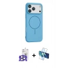 MARSİLYAN™- iPhone 17 Pro Max Kılıf Yankı Form Serisi - Siyah 3D Antistatik Cam Ekran Koruyucu + Bilvis Titan Kamera Lens - NLGY