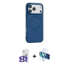 MARSİLYAN™- iPhone 17 Pro Max Kılıf Yankı Form Serisi - Siyah 3D Antistatik Cam Ekran Koruyucu + Bilvis Titan Kamera Lens - NLGY