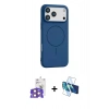 MARSİLYAN™- iPhone 17 Pro Max Kılıf Yankı Form Serisi - Siyah 3D Antistatik Cam Ekran Koruyucu + Bilvis Titan Kamera Lens - TU