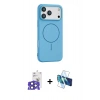 MARSİLYAN™- iPhone 17 Pro Max Kılıf Yankı Form Serisi - Siyah 3D Antistatik Cam Ekran Koruyucu + Bilvis Titan Kamera Lens - LT
