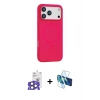 MARSİLYAN™- iPhone 17 Pro Max Kılıf Yankı Form Serisi - Siyah 3D Antistatik Cam Ekran Koruyucu + Bilvis Titan Kamera Lens - NLGY