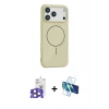 MARSİLYAN™- iPhone 17 Pro Max Kılıf Yankı Form Serisi - Siyah 3D Antistatik Cam Ekran Koruyucu + Bilvis Titan Kamera Lens - NLGY