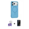 MARSİLYAN™- iPhone 17 Pro Max Kılıf Yankı Form Serisi - Siyah 3D Antistatik Hayalet Cam Ekran Koruyucu + Bilvis Titan Kamera Lens - TU