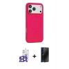 MARSİLYAN™- iPhone 17 Pro Max Kılıf Yankı Form Serisi - Siyah 3D Antistatik Hayalet Cam Ekran Koruyucu + Bilvis Titan Kamera Lens - NLGY