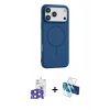 MARSİLYAN™- iPhone 17 Pro Max Kılıf Yankı Form Serisi - Siyah 3D Antistatik Seramik Nano Ekran Koruyucu + Bilvis Titan Kamera Lens - LT