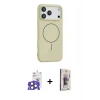 MARSİLYAN™- iPhone 17 Pro Max Kılıf Yankı Form Serisi - Siyah Bilvis 3D Cam Ekran Koruyucu + Bilvis Titan Kamera Lens - NLGY