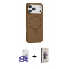 MARSİLYAN™- iPhone 17 Pro Max Kılıf Yankı Form Serisi - Siyah Bilvis 3D Cam Ekran Koruyucu + Bilvis Titan Kamera Lens - LT