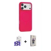 MARSİLYAN™- iPhone 17 Pro Max Kılıf Yankı Form Serisi - Siyah Bilvis 3D Cam Ekran Koruyucu + Bilvis Titan Kamera Lens - LT