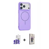 MARSİLYAN™- iPhone 17 Pro Max Kılıf Yankı Form Serisi - Siyah Bilvis 3D Cam Ekran Koruyucu + Bilvis Titan Kamera Lens - LT