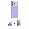 MARSİLYAN™- iPhone 17 Pro Max Kılıf Yankı Form Serisi - Siyah Bilvis 3D Cam Ekran Koruyucu + Bilvis Titan Kamera Lens - TU