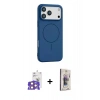 MARSİLYAN™- iPhone 17 Pro Max Kılıf Yankı Form Serisi - Siyah Bilvis 3D Cam Ekran Koruyucu + Bilvis Titan Kamera Lens - TU