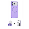 MARSİLYAN™- iPhone 17 Pro Max Kılıf Yankı Form Serisi - Siyah Bilvis 3X AR Hayalet Cam Ekran Koruyucu + Bilvis Titan Kamera Lens - LT