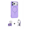 MARSİLYAN™- iPhone 17 Pro Max Kılıf Yankı Form Serisi - Siyah Bilvis 3X AR Hayalet Cam Ekran Koruyucu + Bilvis Titan Kamera Lens - TU