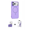 MARSİLYAN™- iPhone 17 Pro Max Kılıf Yankı Form Serisi - Siyah Bilvis 3X AR HD Cam Ekran Koruyucu + Bilvis Titan Kamera Lens - LT