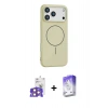 MARSİLYAN™- iPhone 17 Pro Max Kılıf Yankı Form Serisi - Siyah Bilvis 5in1 3D Magic Cam Ekran Koruyucu + Bilvis Titan Kamera Lens - TU