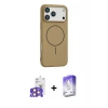 MARSİLYAN™- iPhone 17 Pro Max Kılıf Yankı Form Serisi - Siyah Bilvis 5in1 3D Magic Cam Ekran Koruyucu + Bilvis Titan Kamera Lens - TU