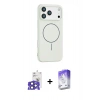 MARSİLYAN™- iPhone 17 Pro Max Kılıf Yankı Form Serisi - Siyah Bilvis 5in1 3D Magic Cam Ekran Koruyucu + Bilvis Titan Kamera Lens - LT