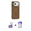 MARSİLYAN™- iPhone 17 Pro Max Kılıf Yankı Form Serisi - Siyah Bilvis 5in1 3D Magic Cam Ekran Koruyucu + Bilvis Titan Kamera Lens - TU
