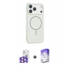 MARSİLYAN™- iPhone 17 Pro Max Kılıf Yankı Form Serisi - Siyah Bilvis 5in1 3D Magic Cam Ekran Koruyucu + Bilvis Titan Kamera Lens - TU