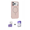 MARSİLYAN™- iPhone 17 Pro Max Kılıf Yankı Form Serisi - Siyah Bilvis 5in1 3D Magic Cam Ekran Koruyucu + Bilvis Titan Kamera Lens - TU