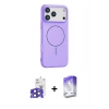 MARSİLYAN™- iPhone 17 Pro Max Kılıf Yankı Form Serisi - Siyah Bilvis 5in1 3D Magic Cam Ekran Koruyucu + Bilvis Titan Kamera Lens - LT