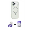 MARSİLYAN™- iPhone 17 Pro Max Kılıf Yankı Form Serisi - Siyah Bilvis 5in1 3D Magic Cam Ekran Koruyucu + Bilvis Titan Kamera Lens - GS