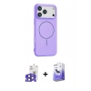 MARSİLYAN™- iPhone 17 Pro Max Kılıf Yankı Form Serisi - Siyah Bilvis 5in1 5D Magic Hayalet Cam Ekran Koruyucu + Bilvis Titan Kamera Lens - LT
