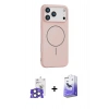MARSİLYAN™- iPhone 17 Pro Max Kılıf Yankı Form Serisi - Siyah Bilvis 5in1 5D Magic Hayalet Cam Ekran Koruyucu + Bilvis Titan Kamera Lens - NLGY