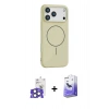 MARSİLYAN™- iPhone 17 Pro Max Kılıf Yankı Form Serisi - Siyah Bilvis 5in1 5D Magic Hayalet Cam Ekran Koruyucu + Bilvis Titan Kamera Lens - NLGY
