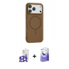 MARSİLYAN™- iPhone 17 Pro Max Kılıf Yankı Form Serisi - Siyah Bilvis 5in1 5D Magic Hayalet Cam Ekran Koruyucu + Bilvis Titan Kamera Lens - NLGY