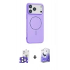 MARSİLYAN™- iPhone 17 Pro Max Kılıf Yankı Form Serisi - Siyah Bilvis 5in1 5D Magic Hayalet Cam Ekran Koruyucu + Bilvis Titan Kamera Lens - NLGY
