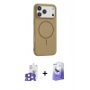 MARSİLYAN™- iPhone 17 Pro Max Kılıf Yankı Form Serisi - Siyah Bilvis 5in1 5D Magic Hayalet Cam Ekran Koruyucu + Bilvis Titan Kamera Lens - NLGY