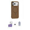 MARSİLYAN™- iPhone 17 Pro Max Kılıf Yankı Form Serisi - Siyah Joko Magic 5D Cam + Bilvis Titan Kamera Lens - TU