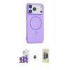 MARSİLYAN™- iPhone 17 Pro Max Kılıf Yankı Form Serisi - Siyah Joko Magic 5D Hayalet Cam + Turuncu Bilvis Titan Kamera Lens