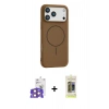 MARSİLYAN™- iPhone 17 Pro Max Kılıf Yankı Form Serisi - Siyah Joko Magic 5D Hayalet Cam + Turuncu Bilvis Titan Kamera Lens