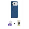 MARSİLYAN™- iPhone 17 Pro Max Kılıf Yankı Form Serisi - Siyah Joko Magic 5D Hayalet Cam + Turuncu Bilvis Titan Kamera Lens
