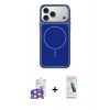 MARSİLYAN™- iPhone 17 Pro Max Kılıf Yankı Minimal Serisi - Şeffaf Pasifik Cam Ekran Koruyucu + Bilvis Titan Kamera Lens - TU