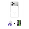 MARSİLYAN™- iPhone 17 Pro Max Kılıf Yankı Minimal Serisi - Siyah 360 Mat Full Body Arka Koruyucu + Bilvis Titan Kamera Lens - GS