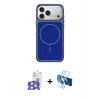 MARSİLYAN™- iPhone 17 Pro Max Kılıf Yankı Minimal Serisi - Siyah 3D Antistatik Cam Ekran Koruyucu + Bilvis Titan Kamera Lens - GS