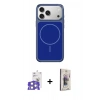 MARSİLYAN™- iPhone 17 Pro Max Kılıf Yankı Minimal Serisi - Siyah Bilvis 3D Cam Ekran Koruyucu + Bilvis Titan Kamera Lens - GS