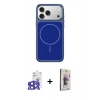 MARSİLYAN™- iPhone 17 Pro Max Kılıf Yankı Minimal Serisi - Siyah Bilvis 3D Cam Ekran Koruyucu + Bilvis Titan Kamera Lens - LT