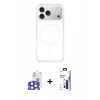 MARSİLYAN™- iPhone 17 Pro Max Kılıf Yankı Minimal Serisi - Siyah Bilvis 3X AR Hayalet Cam Ekran Koruyucu + Bilvis Titan Kamera Lens - NLGY