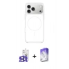 MARSİLYAN™- iPhone 17 Pro Max Kılıf Yankı Minimal Serisi - Siyah Bilvis 5in1 3D Magic Cam Ekran Koruyucu + Bilvis Titan Kamera Lens - LT