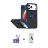 MARSİLYAN™- iPhone 17 Pro Max Kılıf Yörünge Çizgi - Şeffaf Pasifik Cam Ekran Koruyucu + Bilvis Titan Kamera Lens - TU