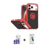 MARSİLYAN™- iPhone 17 Pro Max Kılıf Yörünge Çizgi - Şeffaf Pasifik Cam Ekran Koruyucu + Bilvis Titan Kamera Lens - LT