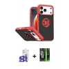 MARSİLYAN™- iPhone 17 Pro Max Kılıf Yörünge Çizgi - Siyah 360 Mat Full Body Arka Koruyucu + Bilvis Titan Kamera Lens - LT