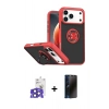 MARSİLYAN™- iPhone 17 Pro Max Kılıf Yörünge Çizgi - Siyah 3D Antistatik Hayalet Cam Ekran Koruyucu + Bilvis Titan Kamera Lens - LT