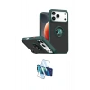 MARSİLYAN™- iPhone 17 Pro Max Kılıf Yörünge Çizgi - Siyah 3D Antistatik Seramik Nano Ekran Koruyucu