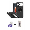 MARSİLYAN™- iPhone 17 Pro Max Kılıf Yörünge Çizgi - Siyah Bilvis 3D Cam Ekran Koruyucu + Bilvis Titan Kamera Lens - GS